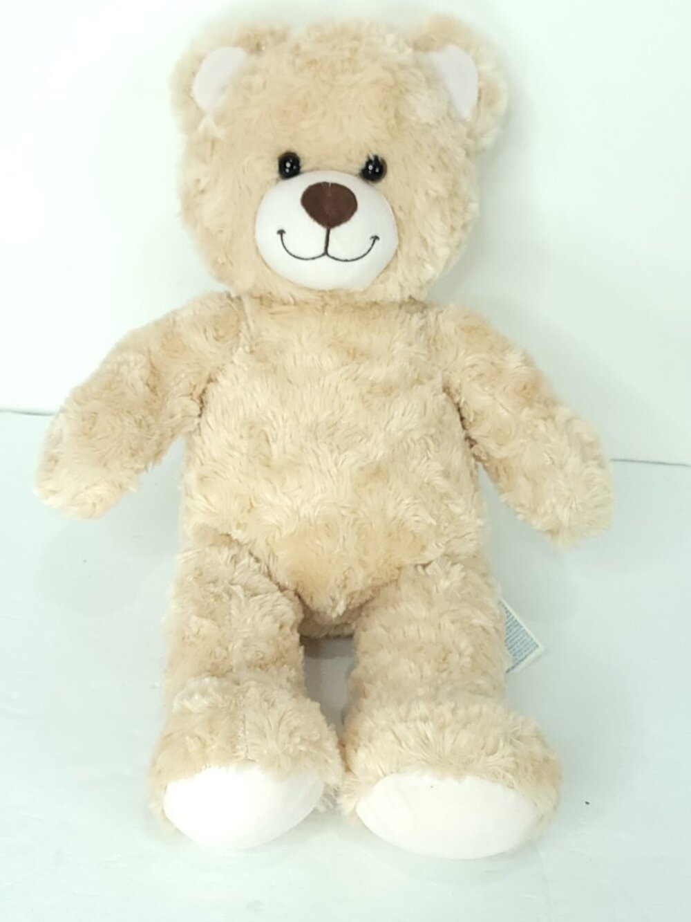 Build A Bear Workshop Brown Stuffed Animal Bear Plush 17" Curly Fur Hard Eyes
